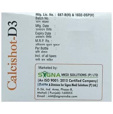 Calcishot-D3 Ready To Drink Solution Orange Sugar Free