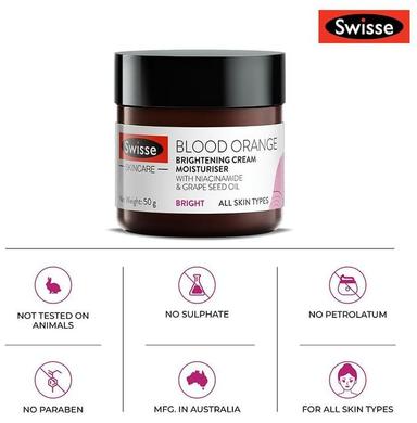 Swisse Skincare Blood Orange Brightening Cream Moisturiser