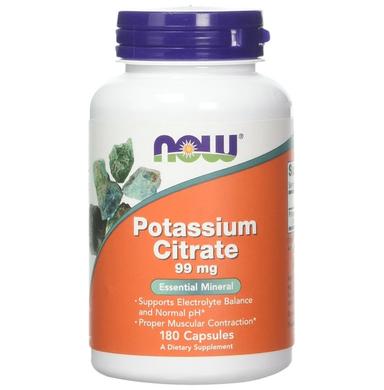 Now Foods Potassium Citrate 99mg Capsule (180 Each)