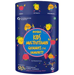 Carbamide Forte Novosules Kids Multivitamin | Gummies for Energy, Brain & Gut Health | Flavour Mango, Strawberry & Orange
