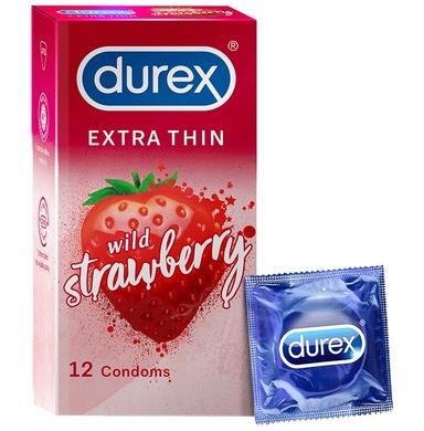 Durex Extra Thin Condom Strawberry