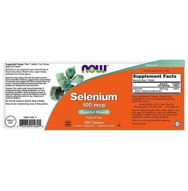 Now Foods Selenium 100mcg Tablet