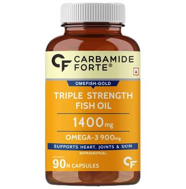 Carbamide Forte Triple Strength Fish Oil 1400mg | With 900mg Omega 3 | Softgel for Heart, Joints & Skin