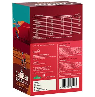 CaliBar Protein Crispy Bar (40gm Each) 3 Berry Almond & 3 Roasted Coffee Bean