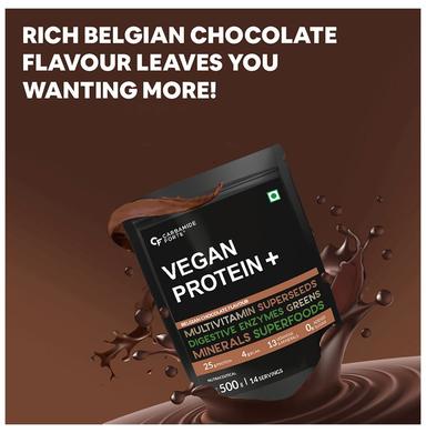 Carbamide Forte Vegan Protein+ with Multivitamins | No Added Sugar | Flavour Powder Chocolate