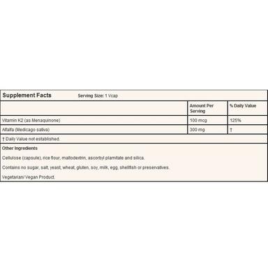 Now Foods Vitamin K-2 100mcg Veg Capsule
