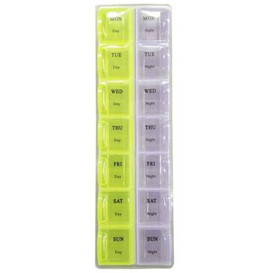Krivish Premium Quality 14 Compartment Pill Reminder Day and Night