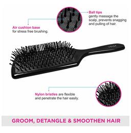 Vega 8586M Mini Paddle Hair Brush Black
