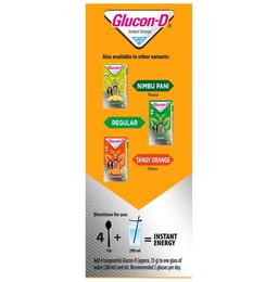 Glucon-D with Glucose, Calcium, Vitamin C & Sucrose | Nutrition Booster Mango Blast with Sipper Free