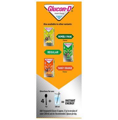 Glucon-D with Glucose, Calcium, Vitamin C & Sucrose | Nutrition Booster Mango Blast with Sipper Free