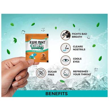 Kwik Mint Bursts Brusts Cool Spearmint Sugar Free