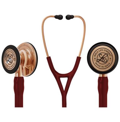 MDLS Life Strong Cardiology IV Rose Gold Stethoscope Burgundy