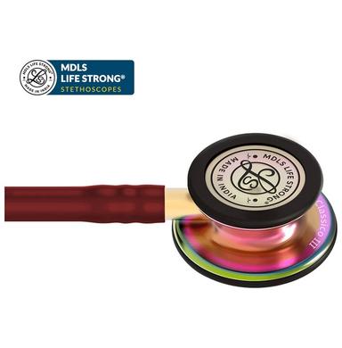MDLS Life Strong Classico lll Rainbow Stethoscope Burgundy