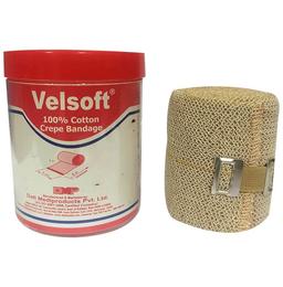 Velsoft 100% Cotton Crepe bandage 5cm x 4m
