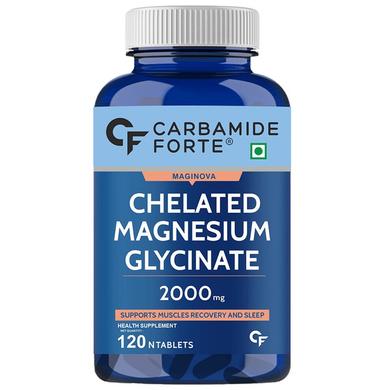 Carbamide Forte Chelated Magnesium Glycinate 2000mg for Muscle Recovery & Sleep Support | Tablet