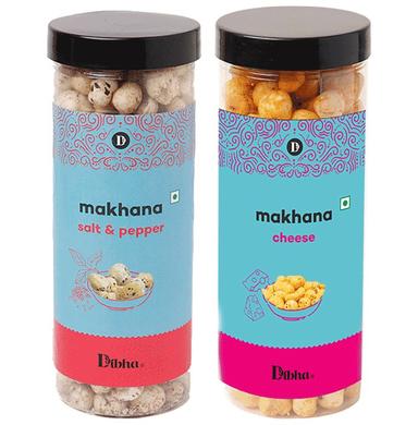 Dibha Flavoured Cheese Makhana Salt & Pepper Makhana ( 100gm Each )