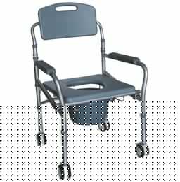 EASYCARE EC 697L Aluminium Commode & Shower Wheelchair Black