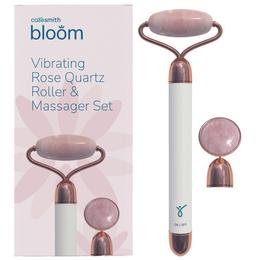 Caresmith Bloom Vibrating Rose Quartz Roller & Massager Set White