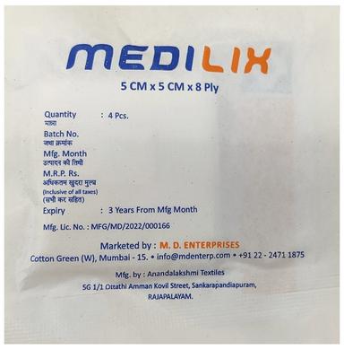 Medilix Gauze Swab Pack 5cm x 5cm x 8ply