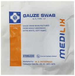 Medilix Gauze Swab Pack 7.5cm x 7.5cm x 8ply