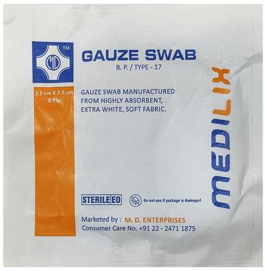 Medilix Gauze Swab Pack 7.5cm x 7.5cm x 8ply