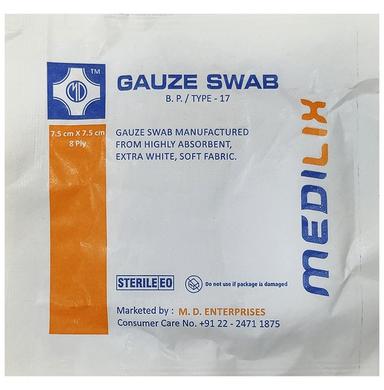 Medilix Gauze Swab Pack 7.5cm x 7.5cm x 8ply