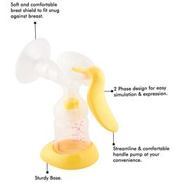 Caretouch First Feed Manual Breast Pump Yellow