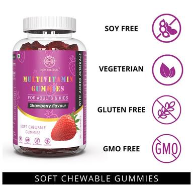 Newtreesun Multivitamin Soft Chewable Gummies Strawberry