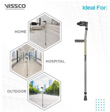 Vissco 0904BC Champ Max Elbow Fixed Handle Crutch Universal