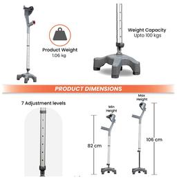 Vissco 0904Q Astra Max Elbow Quadripod Base Crutch Universal