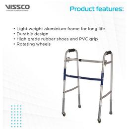 Vissco 2904 Dura Lite Walker with Wheel Universal Grey
