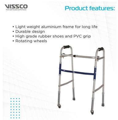 Vissco 2904 Dura Lite Walker with Wheel Universal Grey