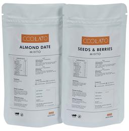 Ccolato Combo Pack of Almond Date and Seed & Berries Mixto (100 gm Each)