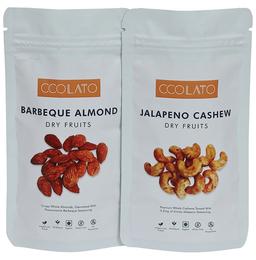 Ccolato Combo Pack of Barbeque Almonds and Jalapeno Cashew (100gm Each)