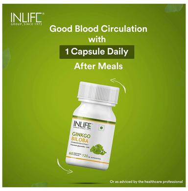 Inlife Ginkgo Biloba Extract 120mg Vegetarian Capsule Vegicap