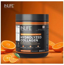 Inlife Japanese Collagen Peptide Powder With Type 1 & 3 for Women & Men Orange