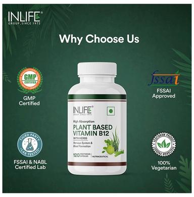 Inlife Plant Based Vitamin B12 Vegetarian Capsules