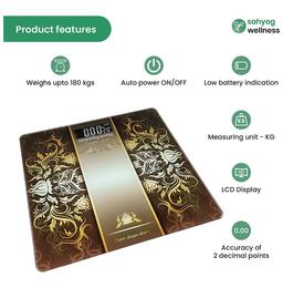 Sahyog Wellness Personal Digital Weighing Scale Black & Golden