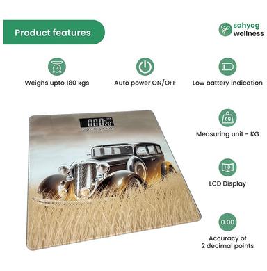 Sahyog Wellness Personal Digital Weighing Scale Car Design