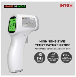 Intex Thermosafe Non-Contact Digital Infra Red Thermometer Gun White, Grey