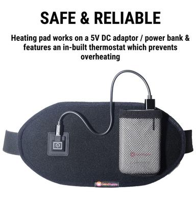 SandPuppy Aria-Heating Pad For Period Cramps Relief with Adapter & Power Bank