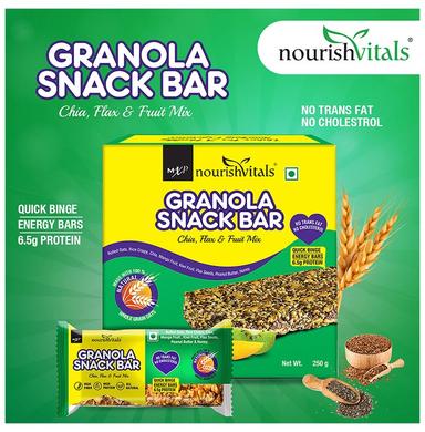 NourishVitals Granola Snack Bar with Chia Flax Fruit Mix