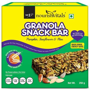 NourishVitals Granola Snack Bar with Pumpkin, Sunflower & Flax 250gm