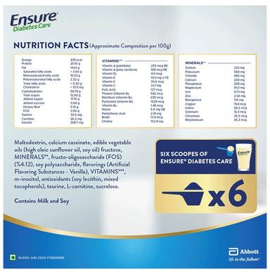 Ensure Diabetes Care Nutrition (475gm Each) Vanilla Delight