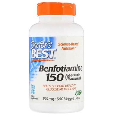 Doctor's Best Benfotiamine 150 with Benfopure Veggie Capsule | For Glucose Metabolism