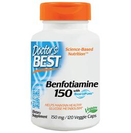 Doctor's Best Benfotiamine 150 with Benfopure Veggie Capsule | For Glucose Metabolism