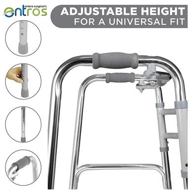 Entros KL915L Portable Light Weight Aluminium Height Adjustable Foldable Walker
