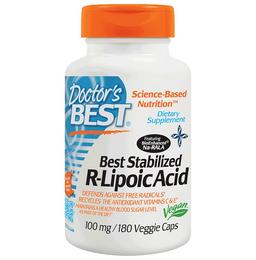 Doctor's Best Stabilized R-Lipoic Acid 100mg Veggie Capsule | For Healthy Blood Sugar Levels