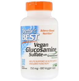 Doctor's Best Vegan Glucosamine Sulfate with GreenGrown Glucosamine 750mg Veggie Caps | For Healthy Joints