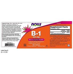 Now Foods B-1 100mg Tablet